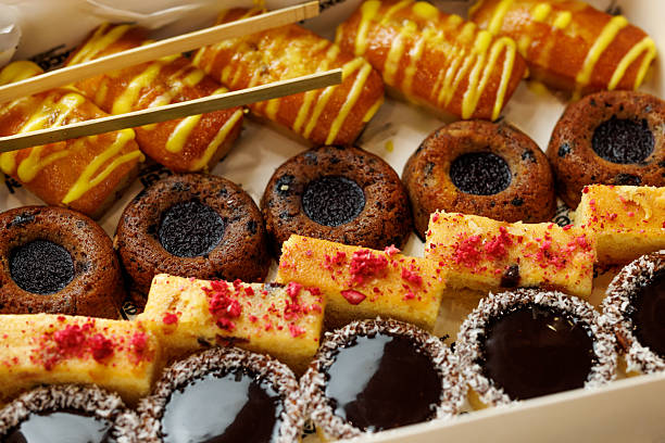 istock Assorted sweet pastries and cakes in catering box 2244210195