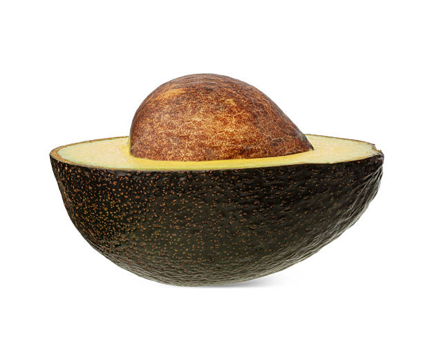 istock Ripe cut avocado on white isolated background 2244229763