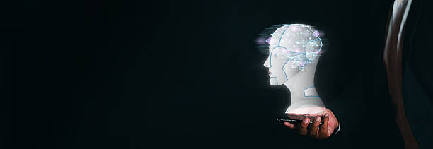istock AI on Mobile: Businessman Holding Smartphone with Virtual Robot Head and Digital Brain 2244229778