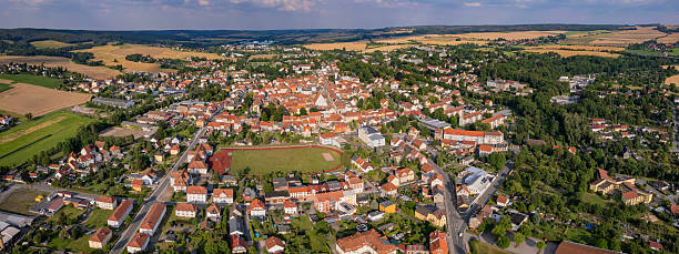 istock Aerial panorama view around the city Neustadt an der Orla 2244231237