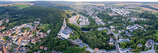 istock Aerial panoramic view around the city Weida 2244232862