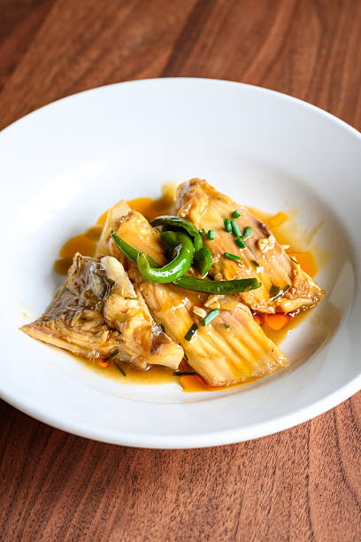 Asian style stewed ray skate wing