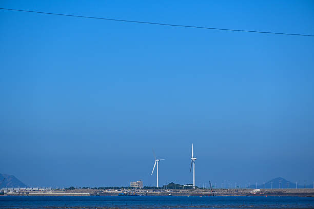 Wind turbines built far above the sea