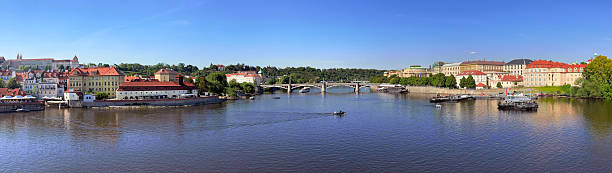 istock Panoramic river view from Charles Bridge, Prague, Czech Republic 2244257399