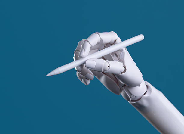 istock Robot Hand Holding a Digital Stylus: AI Art, Design, and Precision Technology Concept 2244262036
