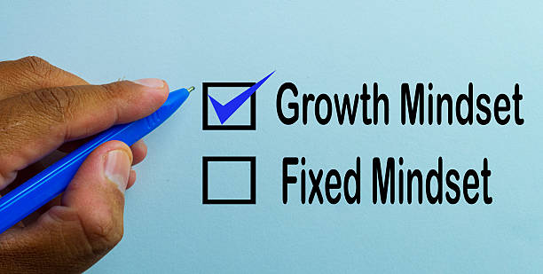 istock Growth Mindset concept, hand choosing and ticking the box over Fixed Mindset for personal development. 2244273283