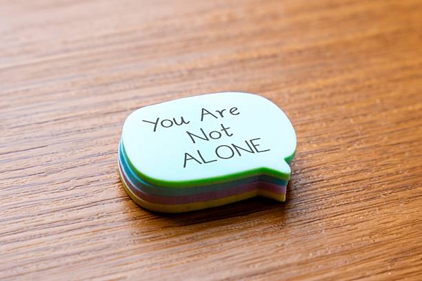 istock Speech bubble with the phrase You Are Not Alone. 2244277129
