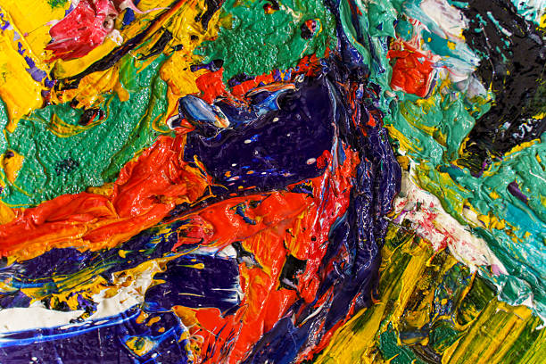 Colorful Paint Strokes art background . High quality photo