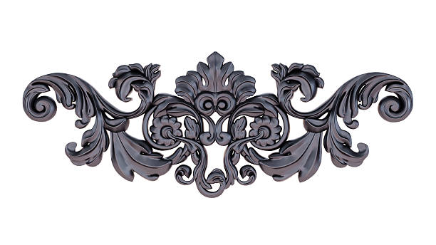 Decorative vintage frame with flowers in antique style.