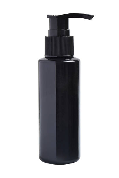 istock Black bottle with batcher pump on white 2244288545