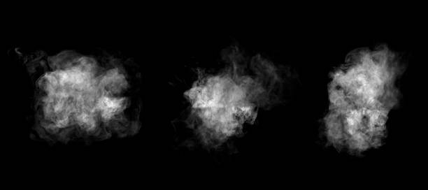 istock White smoke or mist cloud isolated on black background, realistic fog texture effect for photo editing, design overlay, or Halloween theme. Ideal for vapor, steam, or ghostly atmosphere visuals. 2244291889