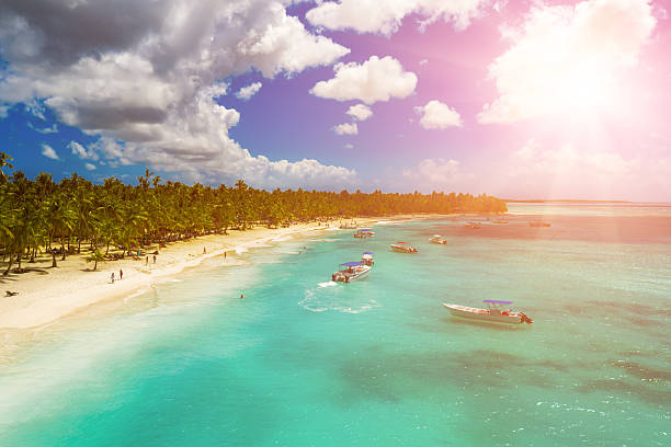istock Tropical Caribbean beach from above, Dominican Republic 2244299802