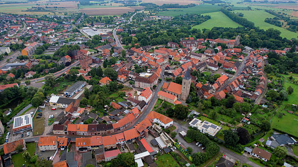 istock Aerial view around the city Oebisfelde 2244301108