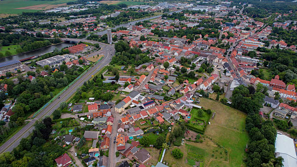 istock Aerial view around the city Genthin 2244301460
