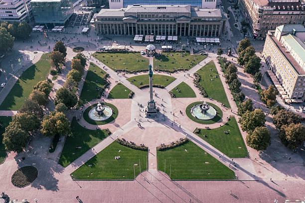 istock Schlossplatz in Stuttgart, Germany, travel landscape 2244304176