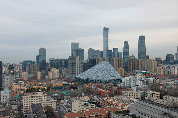 LUANNAN COUNTY, Hebei Province, China - November 1, 2019: architectural landscape of small cities in North China