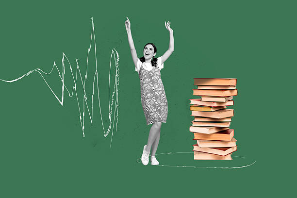 istock Collage of smiling young student standing confidently beside stack of book symbolizing study knowledge education 2244316864