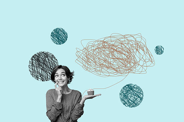 istock Whimsical collage with person on abstract doodle sketches entrepreneur imagination fun cartoon dance leisure rest emotion 2244319874