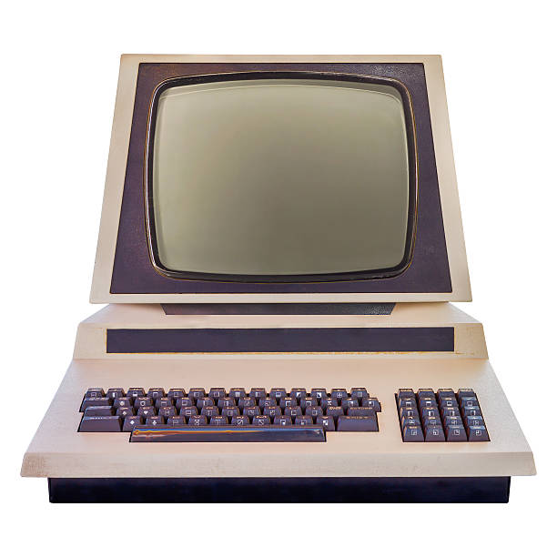istock Vintage eighties desktop personal computer with crt display 2244319924
