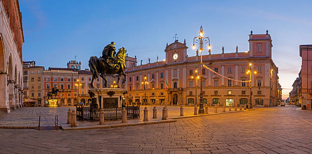 istock Piacenza - The square Piazza Cavalli at dusk 2244322994