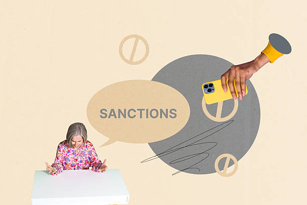 istock Modern sanctions crisis collage symbols showing how global sanctions influence job market unemployment 2244323148