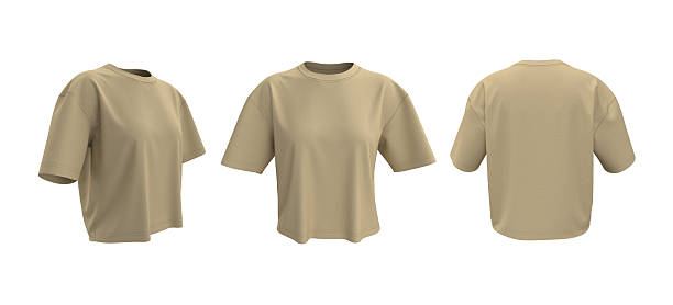 istock Oversized women’s t-shirt mockup. Front, side and back view 2244326479