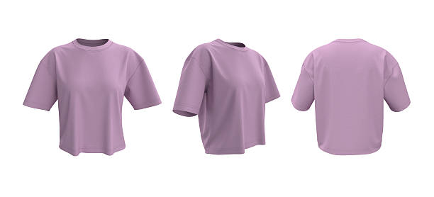 istock Oversized women’s t-shirt mockup. Front, side and back view 2244326590