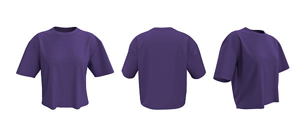 istock Oversized women’s t-shirt mockup. Front, side and back view 2244326614