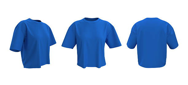 istock Oversized women’s t-shirt mockup. Front, side and back view 2244326651