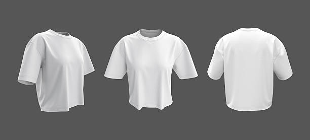 istock Oversized women’s t-shirt mockup. Front, side and back view 2244326728
