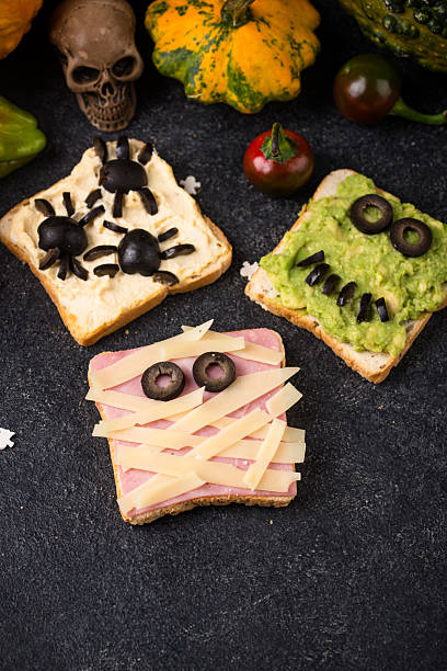 istock Halloween food for children, monsters toasts 2244340378