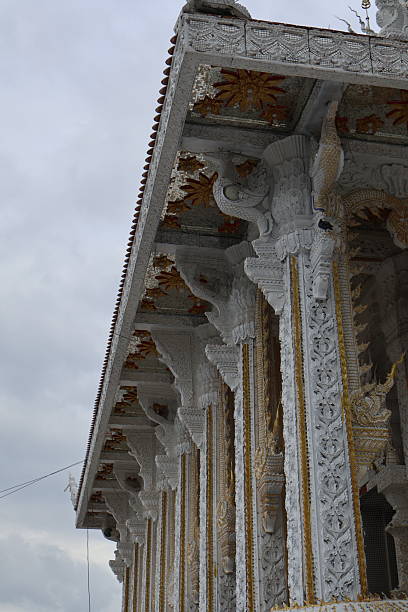 istock An intricate architectural structure with decorative elements that appear to be inspired by traditional Southeast Asian motifs 2244343869