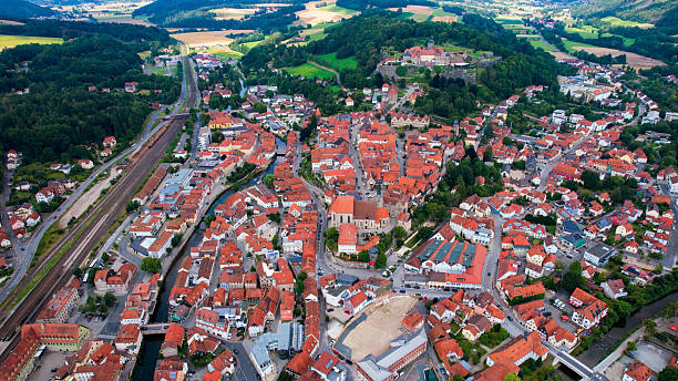 istock Aerial view around the city Kronach 2244349539