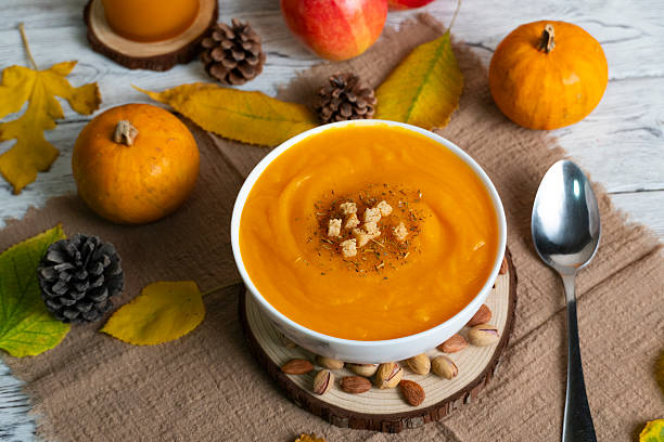 Cozy Autumn Pumpkin Soup with Seasonal Decor