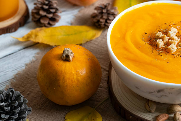Cozy Autumn Pumpkin Soup with Seasonal Decor