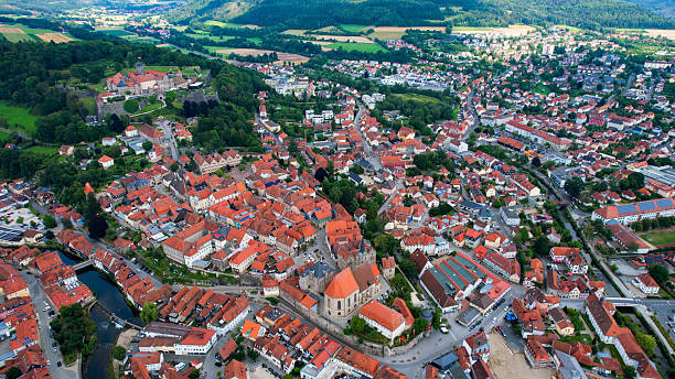 istock Aerial view around the city Kronach 2244349654