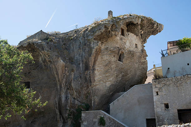 Italy, Sardinia, Sassari, Sedini, May 31, 2025. Domus de Janas La Rocca Site are prehistoric rock-cut tombs typical of pre-Nuragic Sardinia (44002000 BC).