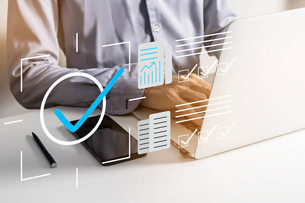 istock Business concept of work verification, document management and business agreements, acceptance of business document terms. 2244360789