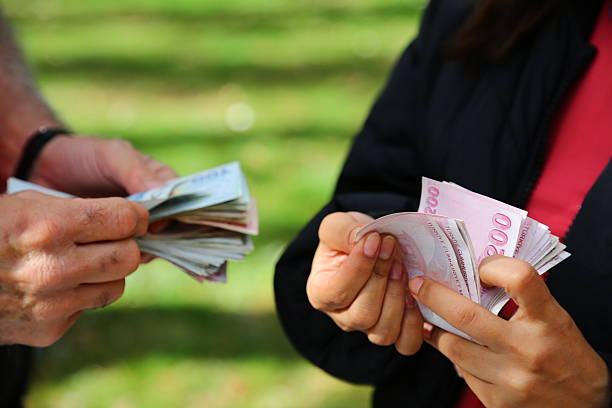 The concept of currency exchange and settlement.