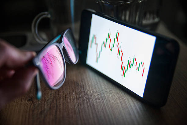 Reflection Of The Phone Screen On The Glasses Lens