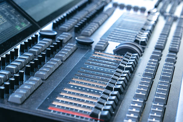 istock Close-Up of Modern Audio Mixer 2244373113