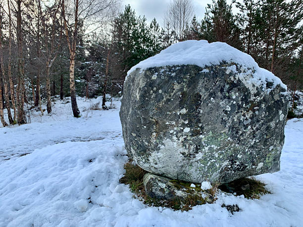 istock MCU snow covered boulder, Cairngorms National Park, Scotland 2244373253