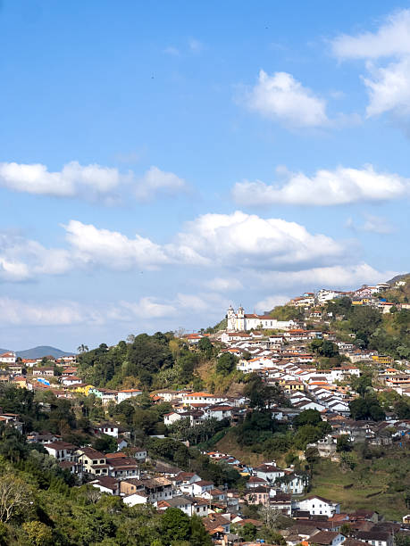 istock Panoramic view of Ouro Preto with mountains, Brazil 2244374627
