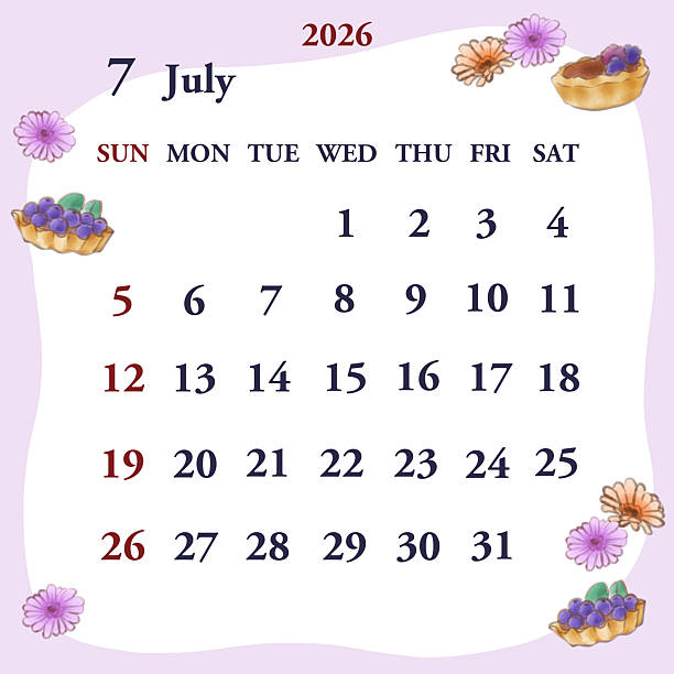 istock July 2026 calendar starts on Sunday 2244379753