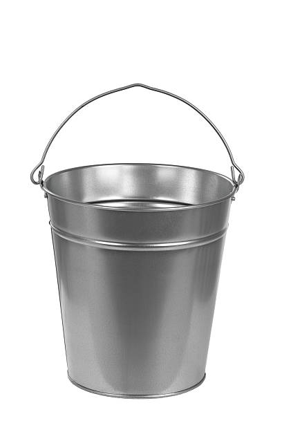 istock galvanized metal bucket with handle, water transfer container, well bucket 2244380230