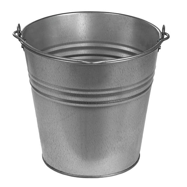 istock galvanized metal bucket with handle, water transfer container, well bucket 2244380294