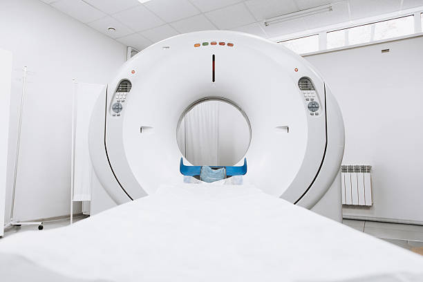 istock Modern CT scanner positioned in a clean medical environment 2244386699