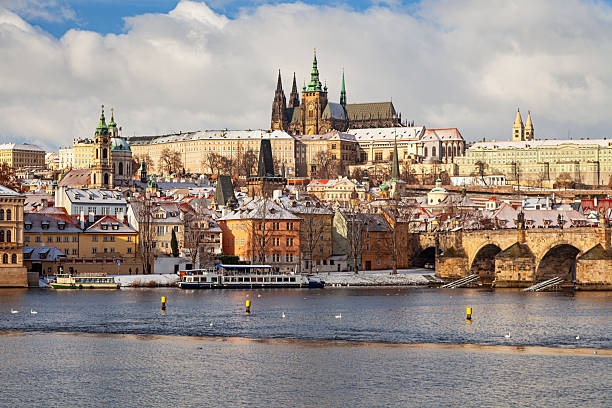 istock Charles Bridge and old town of Prague in winter 2244386708