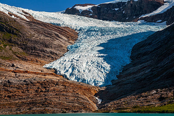 Nigardsbreen glacier in Norway Mountains Travel landmarks tourism ecology concept