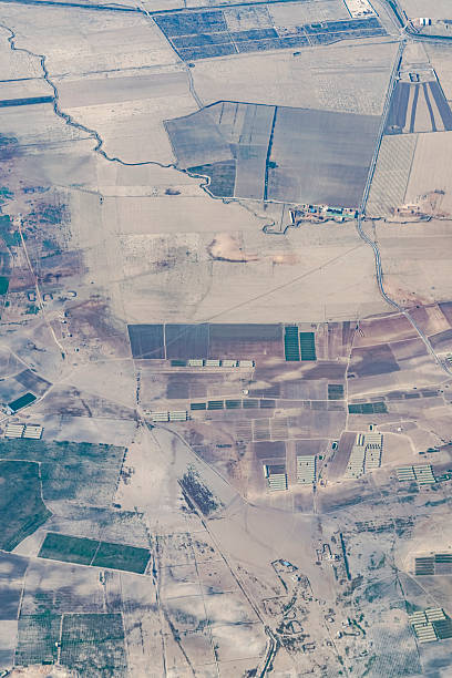 istock Aerial view of agricultural dry land fields 2244395521